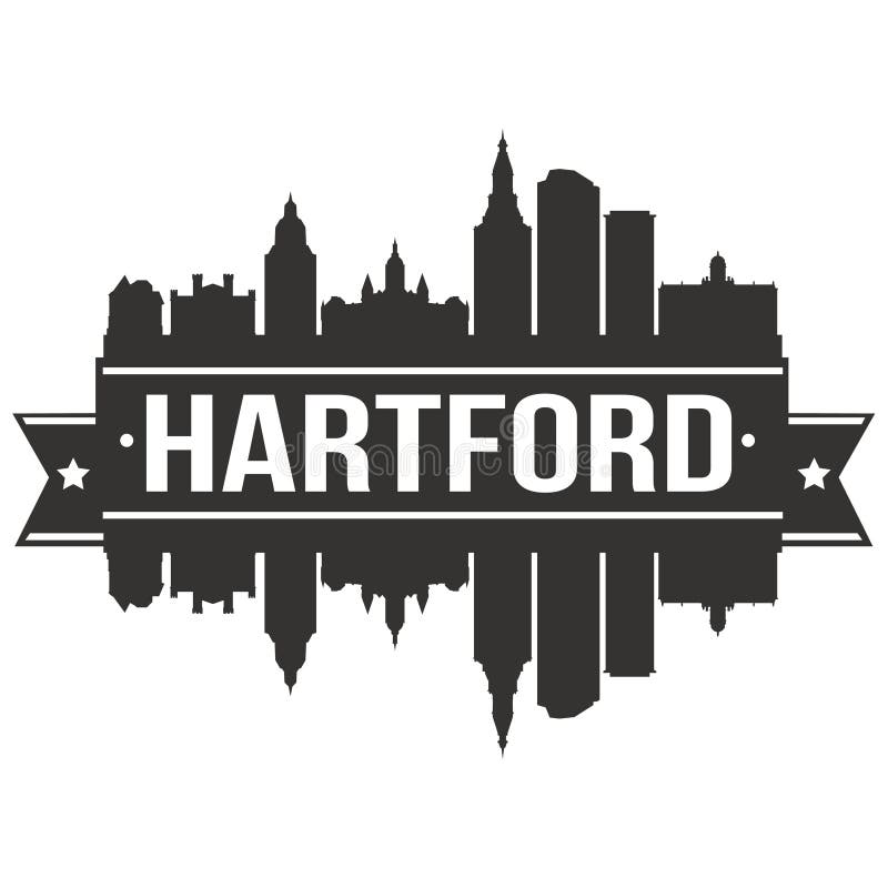 Calibre Editable de silhouette d'Art Design Skyline Flat City de vecteur d'icône de Hartford le Connecticut Etats-Unis d'Amérique illustration stock Calibre Editable de silhouette d'Art Design Skyline Flat City de vecteur d'icône de Hartford le Connecticut Etats-Unis d'Amérique illustration stock
