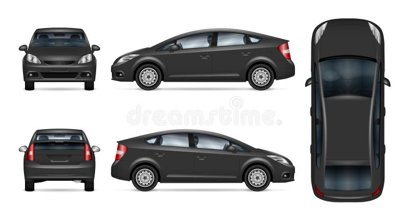 Calibre gris de vecteur de voiture illustration stock Calibre gris de vecteur de voiture illustration stock