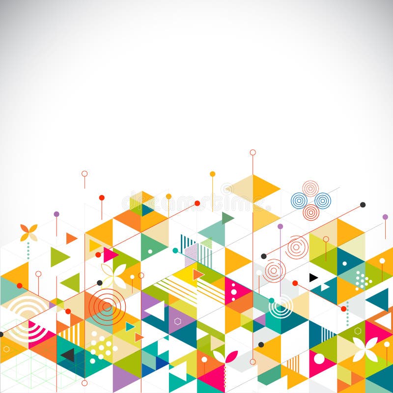 Calibre géométrique coloré et créatif abstrait sur le fond pour l'entreprise ou le media constitué en société, le vecteur et l'il illustration libre de droits Calibre géométrique coloré et créatif abstrait sur le fond pour l'entreprise ou le media constitué en société, le vecteur et l'il illustration libre de droits