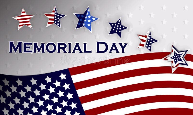 Calibre heureux de fond de Memorial Day Étoiles et drapeau américain Drapeau patriotique Illustration de vecteur illustration libre de droits Calibre heureux de fond de Memorial Day Étoiles et drapeau américain Drapeau patriotique Illustration de vecteur illustration libre de droits