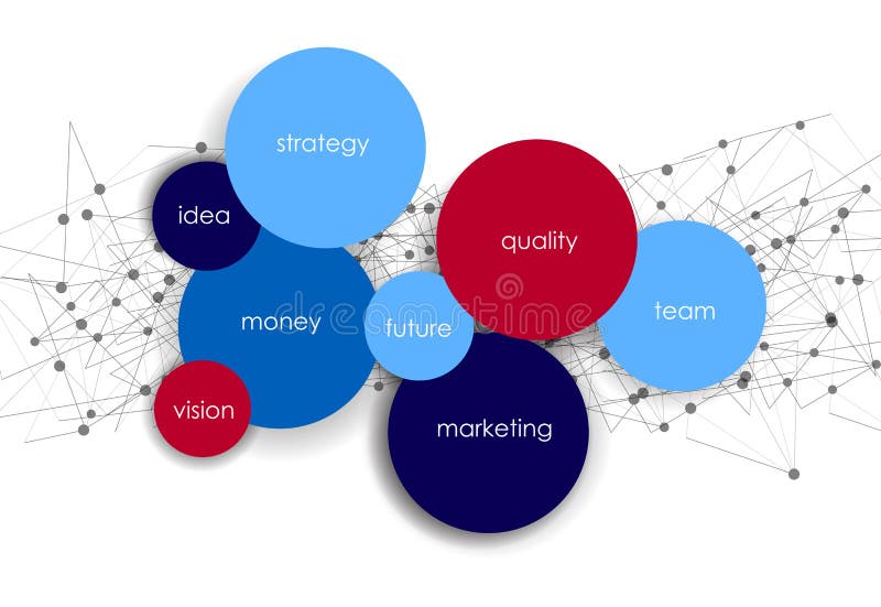 Calibre infographic de réseau de cercles abstraits de vecteur illustration stock Calibre infographic de réseau de cercles abstraits de vecteur illustration stock