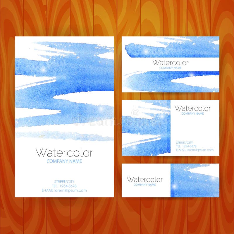Calibre réglé d'affaires de vecteur avec l'abrégé sur bleu Splas aquarelle illustration de vecteur Calibre réglé d'affaires de vecteur avec l'abrégé sur bleu Splas aquarelle illustration de vecteur
