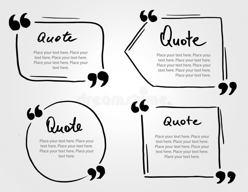 Calibre tiré par la main grunge de citation de blanc de marqueur Bulle de citation avec illustration libre de droits Calibre tiré par la main grunge de citation de blanc de marqueur Bulle de citation avec illustration libre de droits