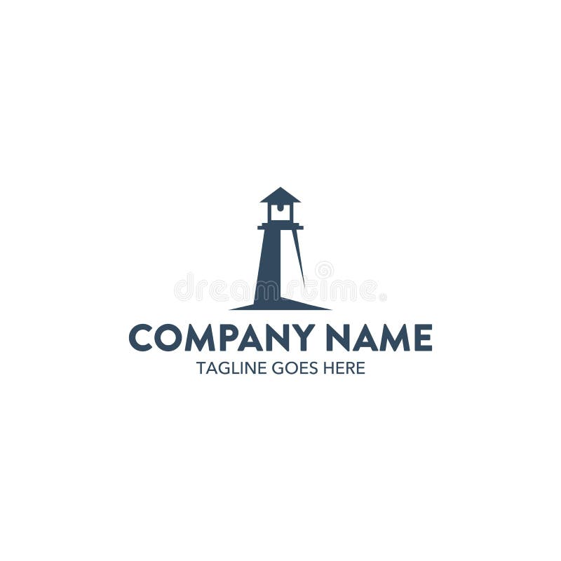 Calibre unique de logo de phare Vecteur editable illustration libre de droits Calibre unique de logo de phare Vecteur editable illustration libre de droits