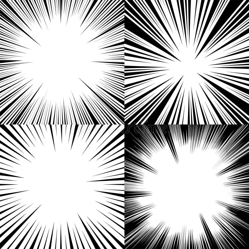 Calibres monochromes comiques réglés illustration de vecteur Calibres monochromes comiques réglés illustration de vecteur
