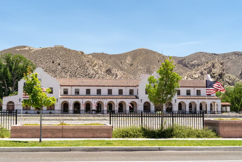 Caliente Nevada Train Station depot in Lincoln County Nevada