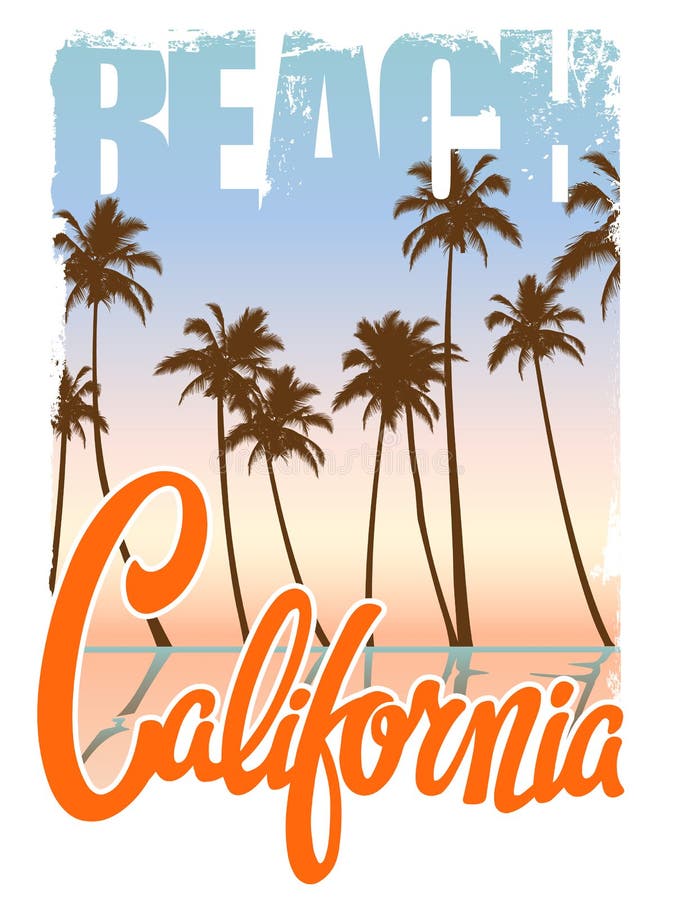California beach T-shirt Print