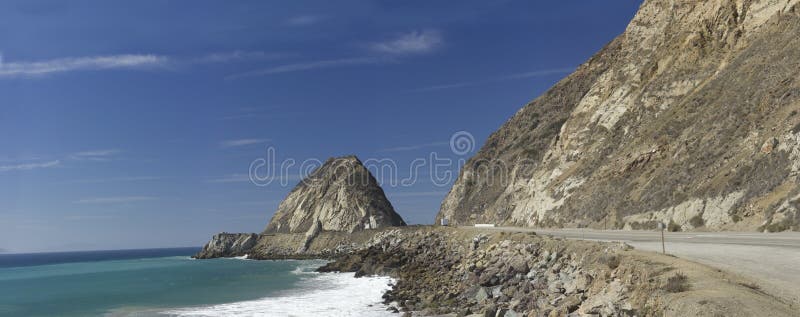 California PCH-1 at Point Mugu, CA royalty free stock photo