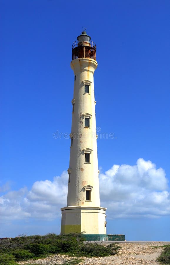 California Lighthouse in Aruba stock photos