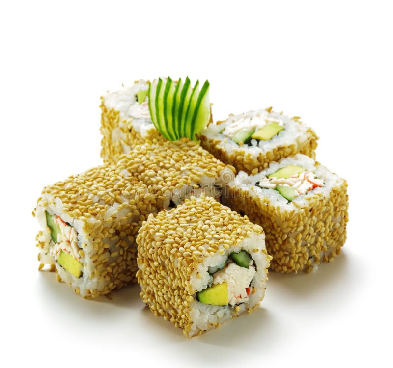 California Roll with Sesame