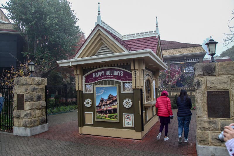 California, USA-December 12,2018:Outside Winchester house is ghost house most famous in California,usa