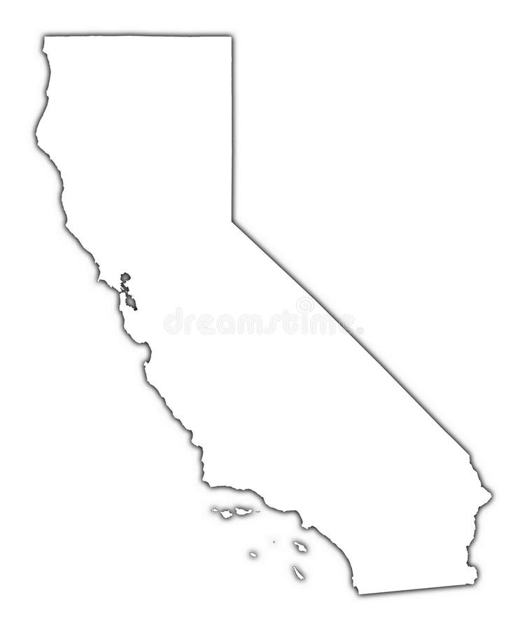California (USA) outline map stock illustration California (USA) outline map stock illustration