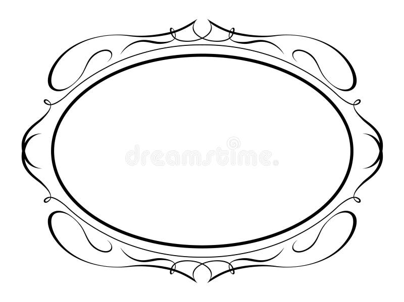 Caligrafía oval de la caligrafía decorativa libre illustration Caligrafía oval de la caligrafía decorativa libre illustration