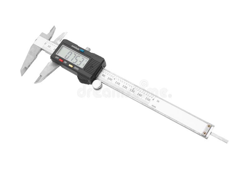 Caliper digital isolated stock photo. Image of engineering 259025450