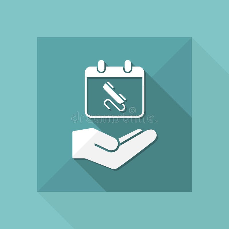 Call for appointment - Minimal vector icon royalty free illustration