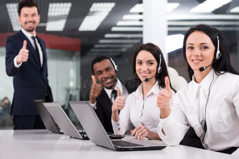 Call center stock photo