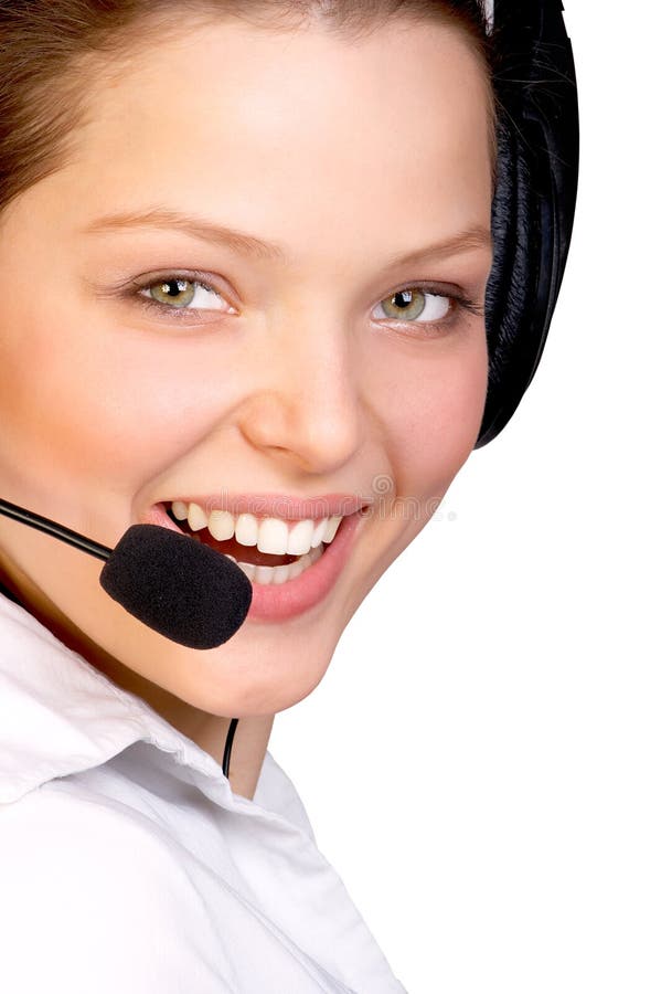 CALL CENTER OPERATOR SMILING