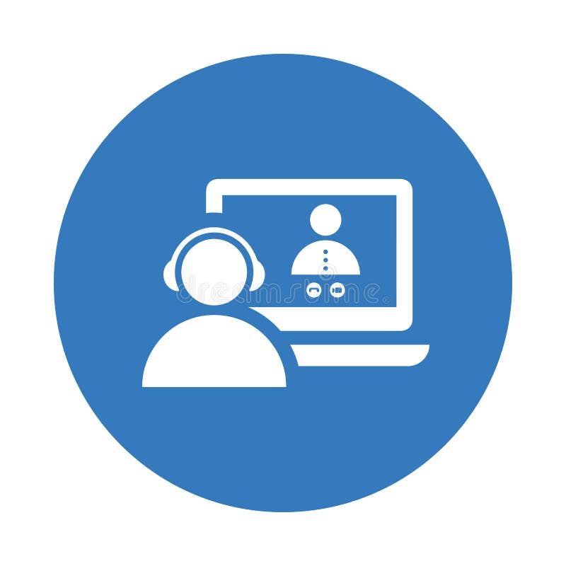 Call, Conference, Meeting Icon. Blue Vector Design Stock Vector