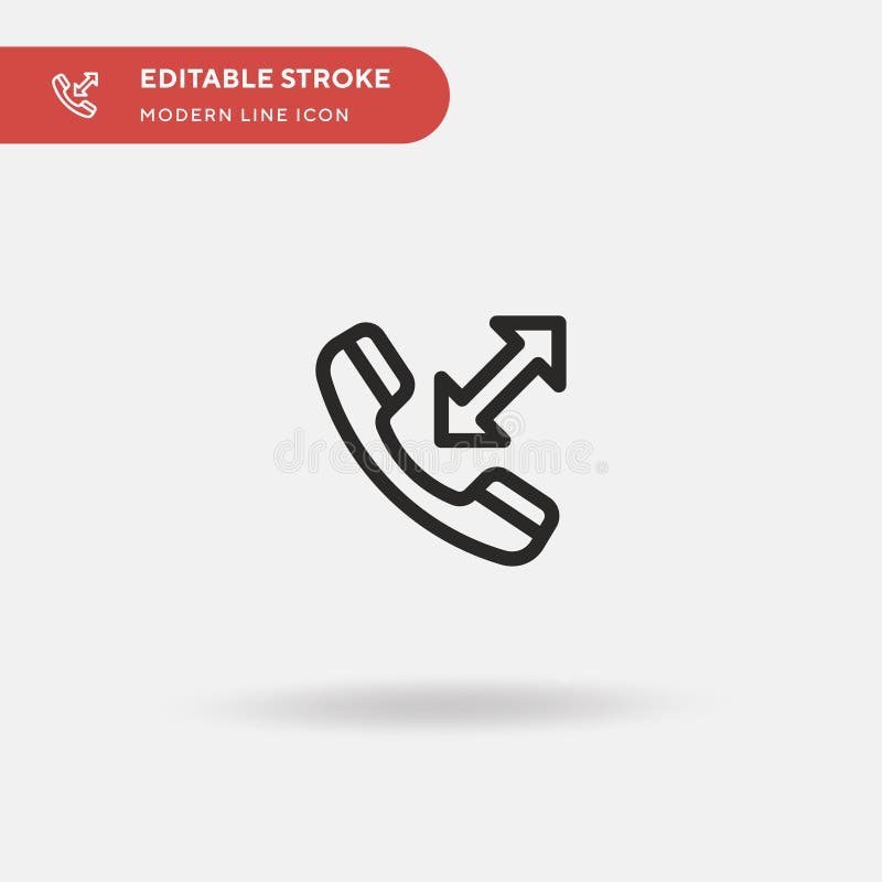 Call Diversion Simple vector icon. Illustration symbol design template for web mobile UI element. Perfect color modern pictogram vector illustration