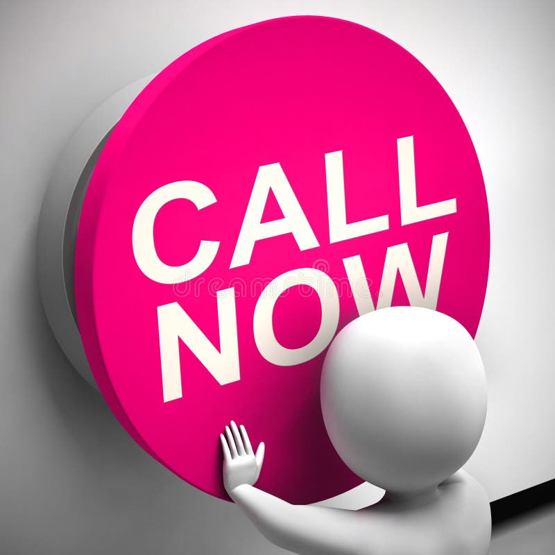 Call now button for contacting help desk using voip - 3d illustration vector illustration
