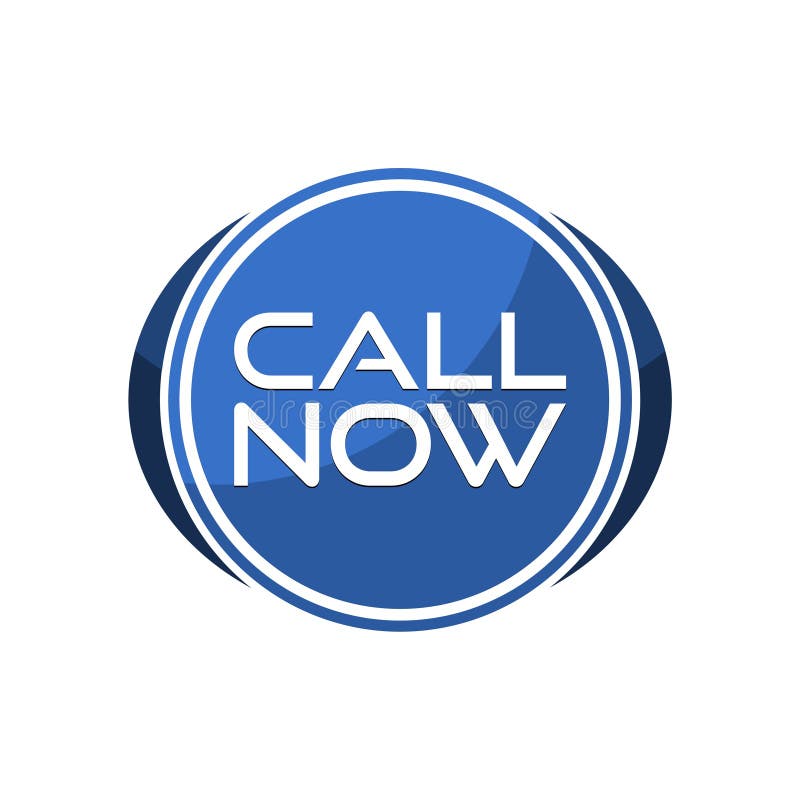 Call Now Round Button, simple sign or logo royalty free illustration Call Now Round Button, simple sign or logo royalty free illustration