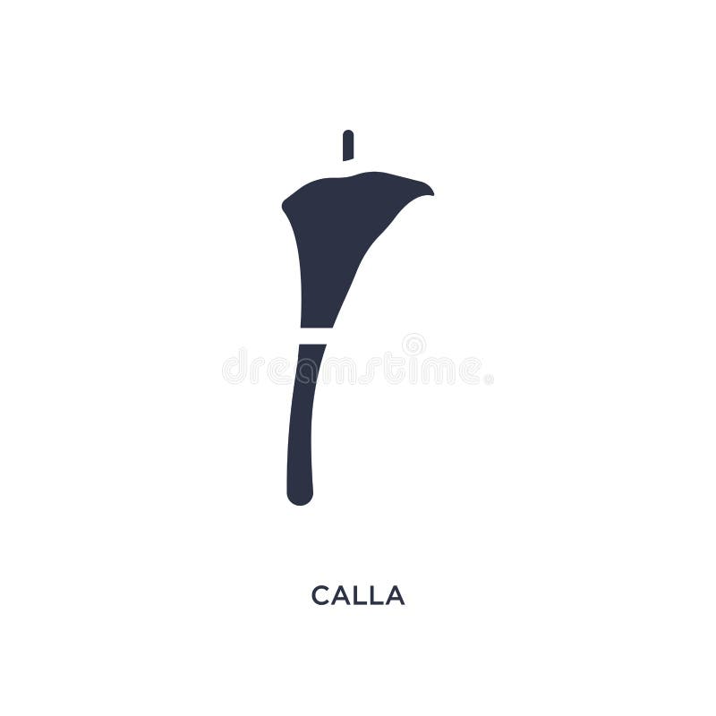 callasymbol på vit bakgrund Enkel beståndsdelillustration från naturbegrepp vektor illustrationer callasymbol på vit bakgrund Enkel beståndsdelillustration från naturbegrepp vektor illustrationer