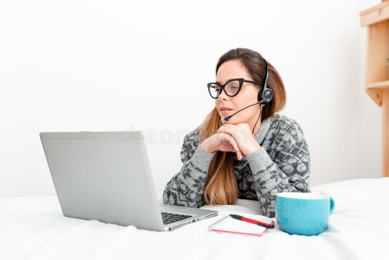 Callcenter Agent Working Home, Student Preparing Examinations, Reading Blog Content, Watching Internet Interesting. Callcenter Agent Working From Home, Student Preparing For Examinations