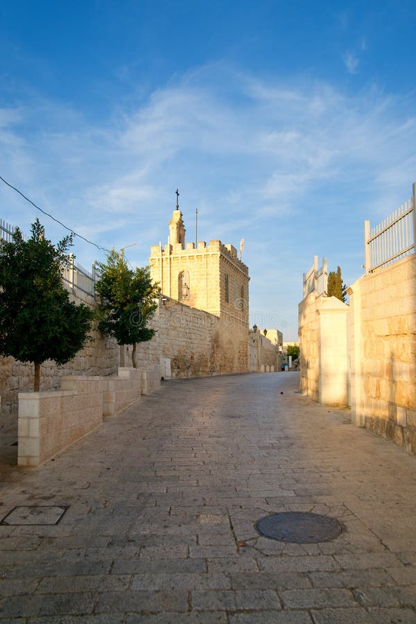 Calle de Bethlehem. Palestina, Israel.
