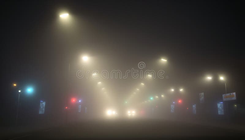 Calle de ciudad nigrosa por la noche alumbra el ambiente urbano y la misteriosa escena nocturna Generativa IA AI stock de ilustración