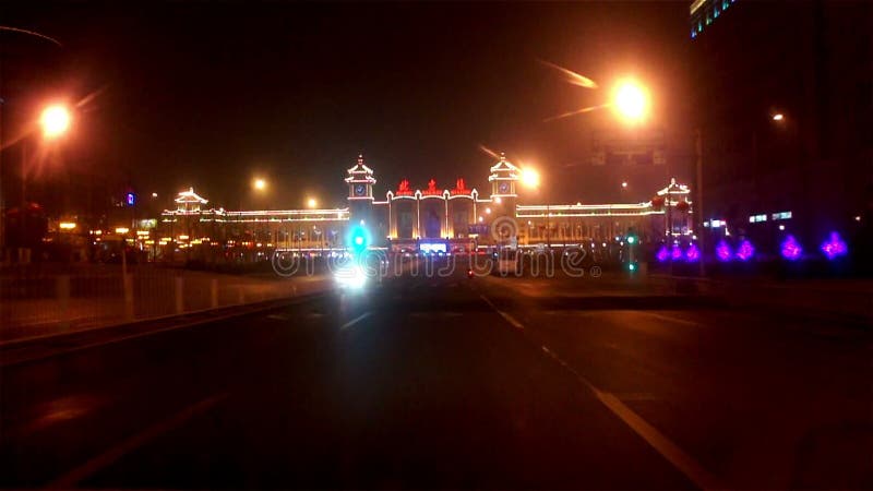 Calle de la ciudad que conduce Pekín, China