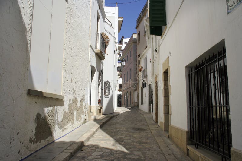 Calle de Sitges imagen de archivo libre de regalías Calle de Sitges imagen de archivo libre de regalías