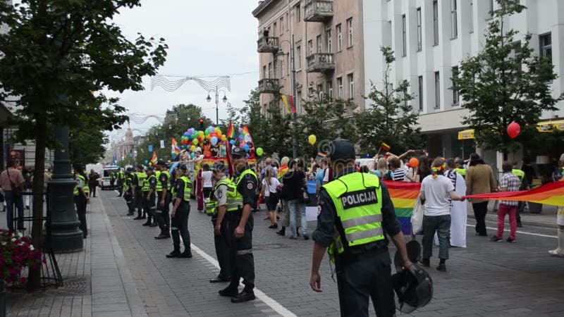 Calle del desfile gay de la policía