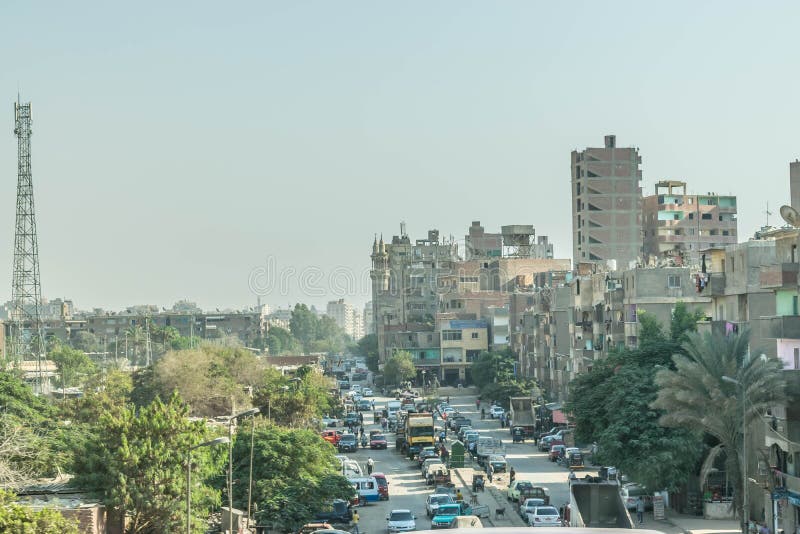Calle típica en El Cairo, Egipto imágenes de archivo libres de regalías Calle típica en El Cairo, Egipto imágenes de archivo libres de regalías