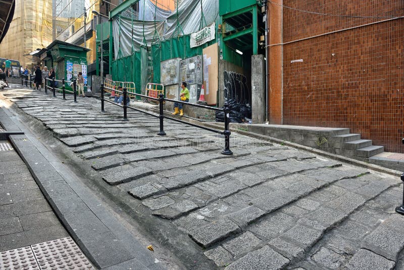 Calle vieja en Hong Kong imágenes de archivo libres de regalías Calle vieja en Hong Kong imágenes de archivo libres de regalías