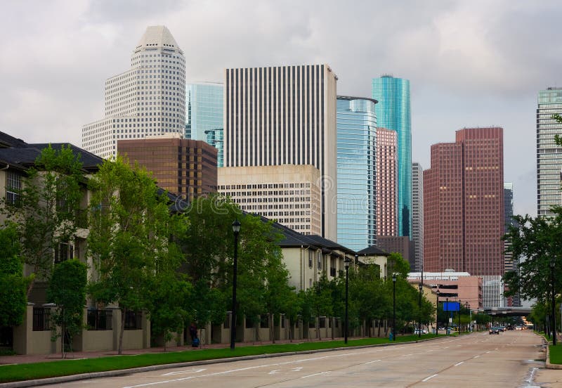 Rascacielos de Houston imagen de archivo.