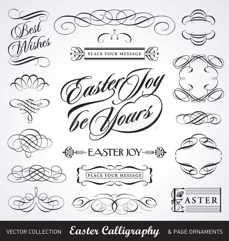 Calligrafia di Pasqua fissata () royalty illustrazione gratis Calligrafia di Pasqua fissata () royalty illustrazione gratis