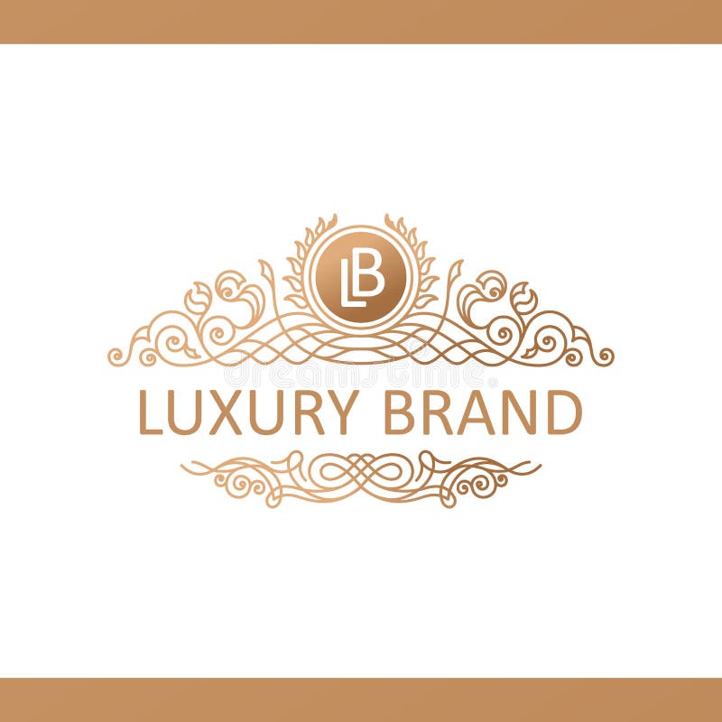 Calligraphic Luxury Logo. Emblem Elegant Decor Elements. Vintage Stock ...