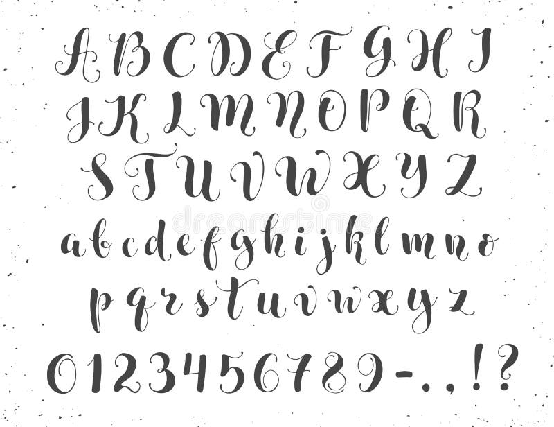 Calligraphic Script Letters Stock Vector - Illustration of ...