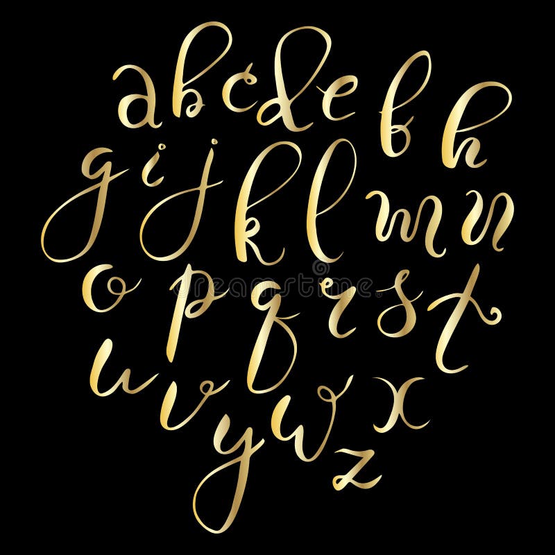 Calligraphic Vector Font. Handwritten Brush Style Modern Calligraphy