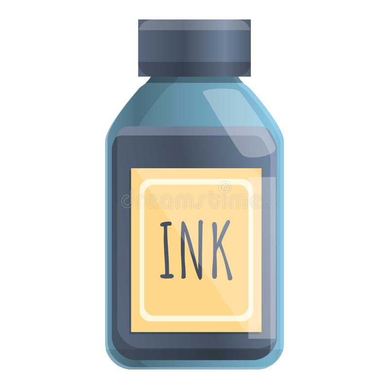 Cartoon ink bottle stock vector. Illustration of design - 37016616
