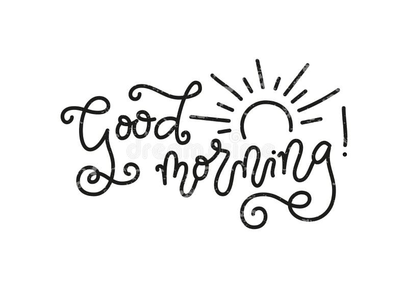 Good Morning Clipart Black And White