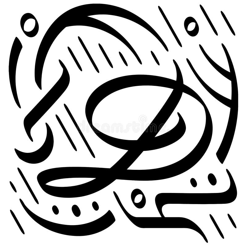 Calligraphy lettering vector monogram vector illustration