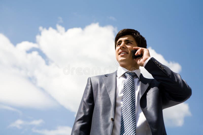 Calling man stock image. Image of attractive, environment - 10310535