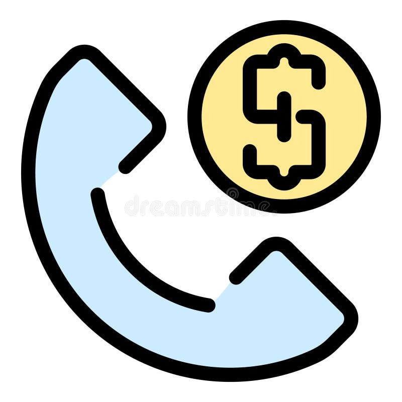 Calling money support icon vector flat vector illustration