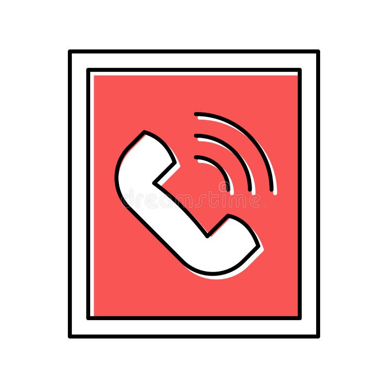 Calling service sign color icon vector illustration stock illustration