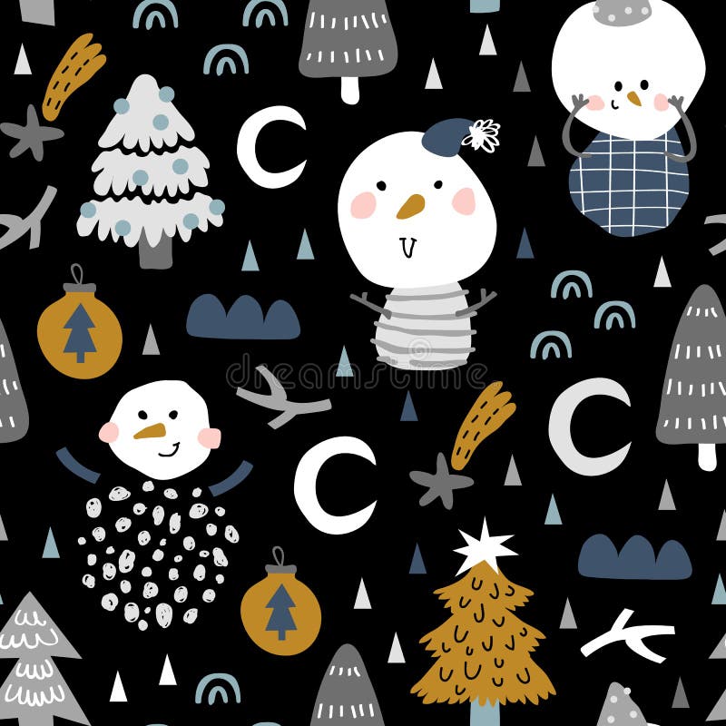 Calm christmas eve night royalty free illustration