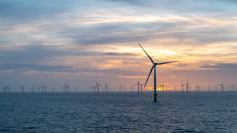 A calm day outside the big offshore wind farm. Getting ready to big storm comming!. A calm day outside the big offshore wind farm. Getting ready to big storm comming!