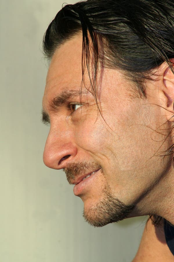 Calm happiness man / Security concept royalty free stock image