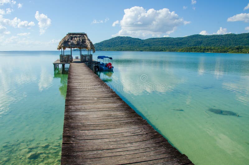 Calm Lake Peten in Guatemala