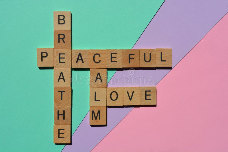 Calm Peaceful Love Breathe Crossword Stock Photo Image of passion Calm Peaceful Love Breathe Crossword Stock Photo Image of passion